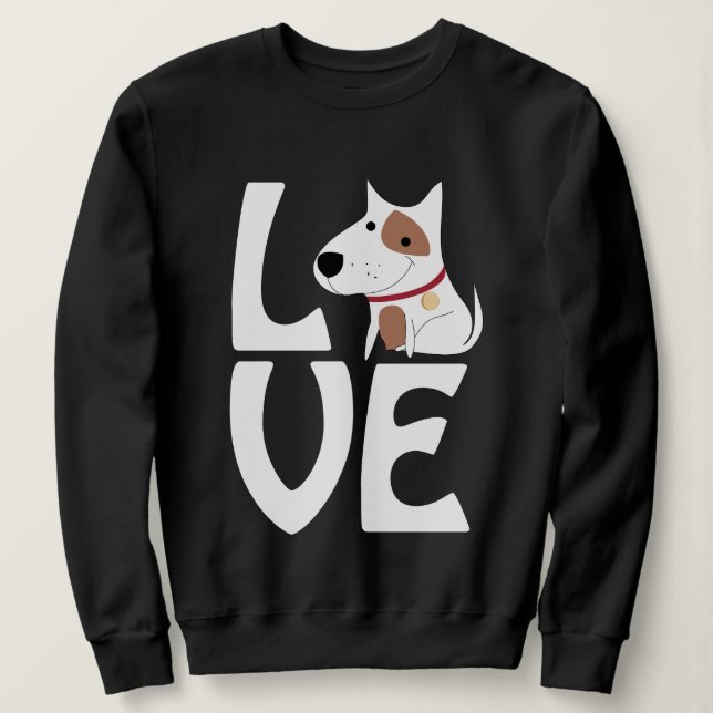 Sudadera Love Dog – Estilo Lindo y Acogedor (Anverso del diseño)