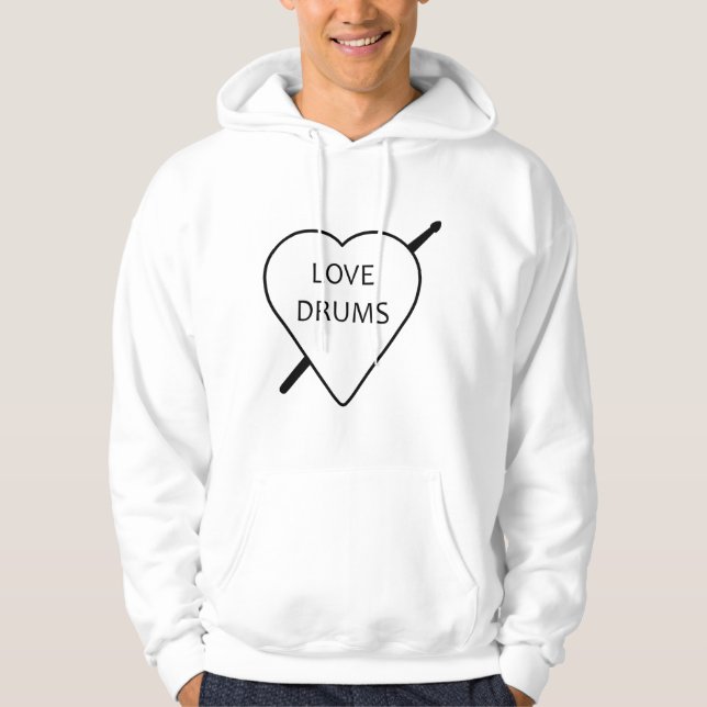 Sudadera Love Drums Hoodie (Anverso)