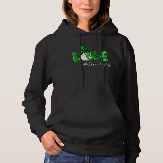 Sudadera Love Gnome Abuela Life Cute Gnome St Patrick's Da (Anverso)