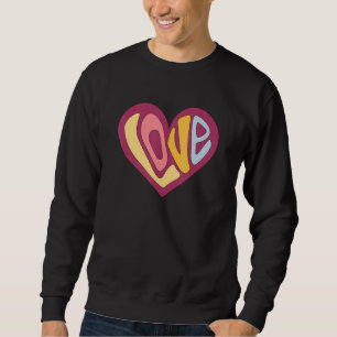 Sudadera Love Groovy Heart Freedom 60's 70s Colores hippie
