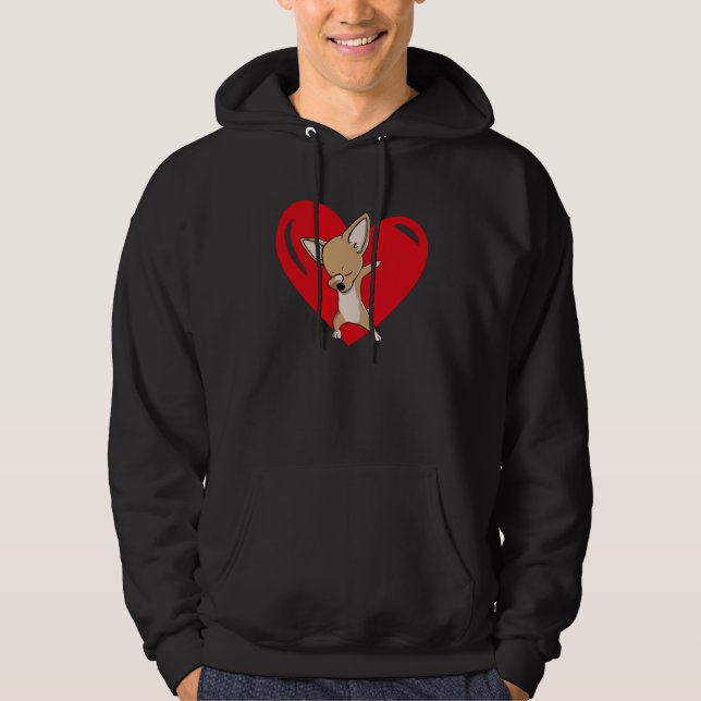 Sudadera Love Heart Graphic Valentine's Day Chihuahua Boys  (Anverso)