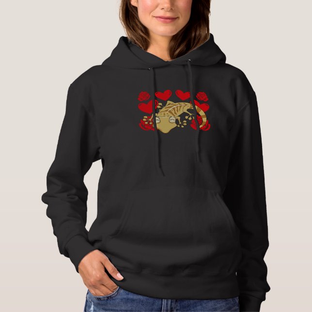 Sudadera Love Heart Valentine's Day Roses Leopard Gecko Boy (Anverso)