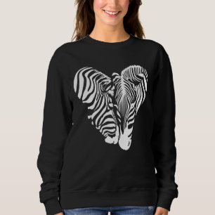 Sudadera Love Heart Zebra Animals