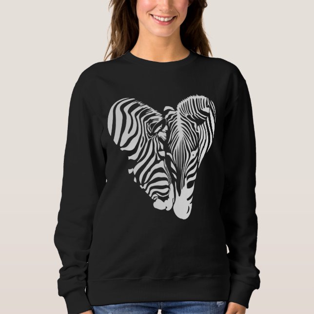 Sudadera Love Heart Zebra Animals (Anverso)