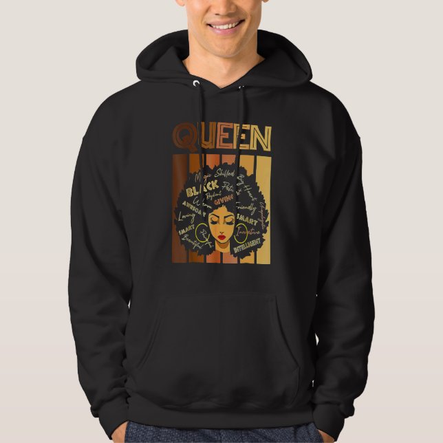 Sudadera Love Her Black History Month Queen Melanin Afro Fr (Anverso)