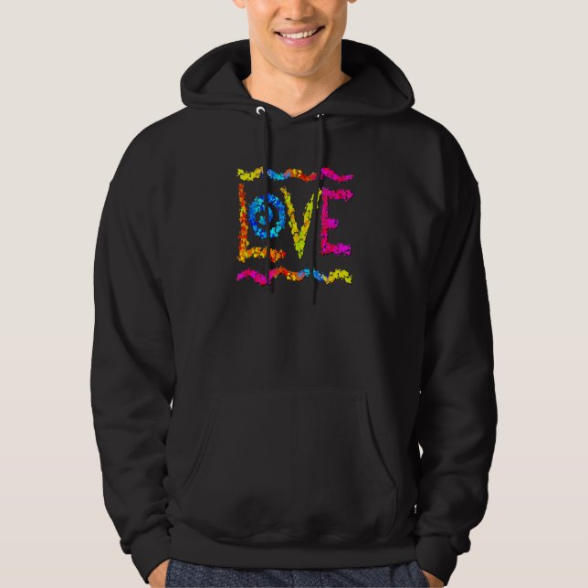Sudadera Love Hippie Groovy Rainbow Graffiti Spray Paint La (Anverso)