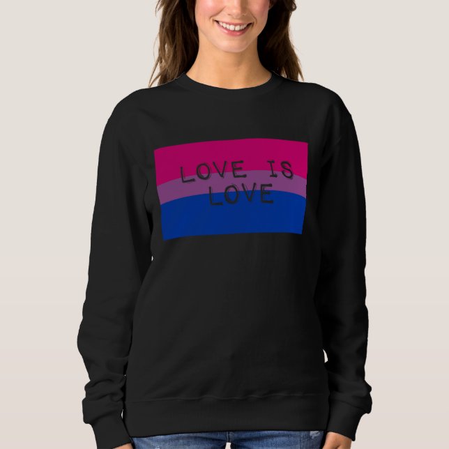 Sudadera Love Is Love Cute Gay Bisexual Pride Flag Aestheti (Anverso)