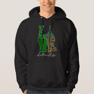 Sudadera Love Lab Tech Life Shamrock Leopard Happy St Patr