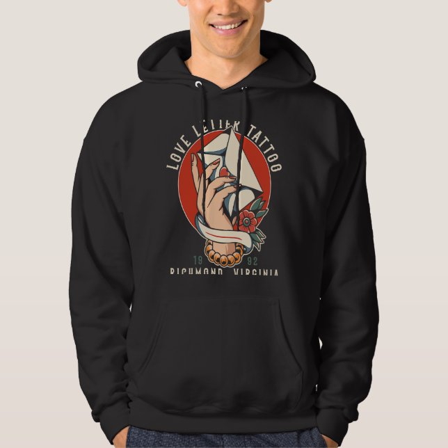 Sudadera Love Letter Tattoo Studio Richmond Old School (Anverso)