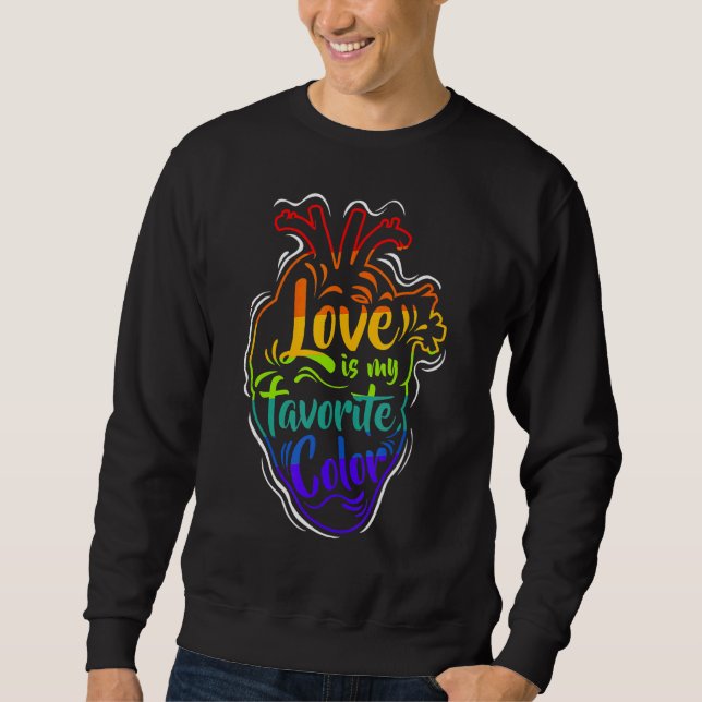 Sudadera Love Lgbtq es mi búsqueda favorita del corazón del (Anverso)