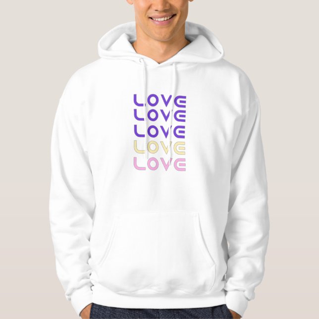 Sudadera Love Love Love  - Aftgender Pride  (Anverso)