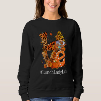 Sudadera LOVE Lunch Lady Life Gnome Leopard Pumpkin Fall Th