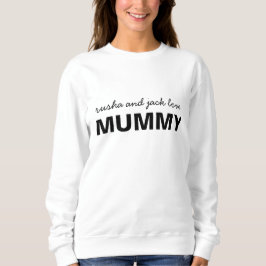 Sudadera Love Mama Modern Bold Personalized Kids Names