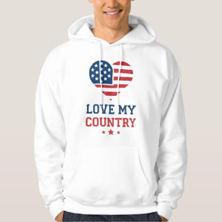 Sudadera Love My Country Heart Flag Hoodie