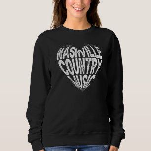 Sudadera Love Nashville Tennessee Country Music Guitar