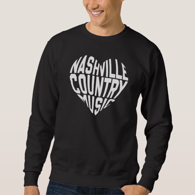 Sudadera Love Nashville Tennessee Country Music Guitar Play (Anverso)