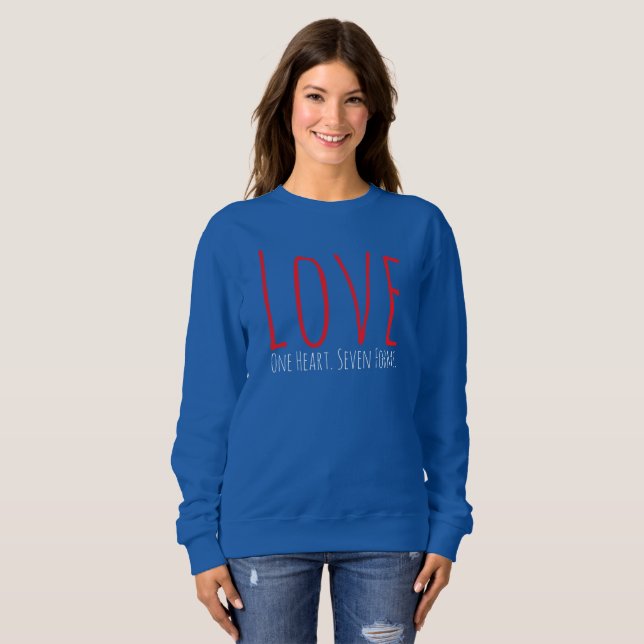 Sudadera Love - One Heart. Seven Forms T-Shirt (Anverso completo)