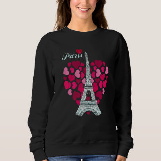 Sudadera Love Paris Heart Eiffel Tower Souvenir France Fren