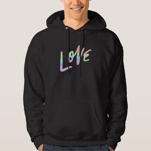 Sudadera Love Pastel Rainbow Love Cool (Anverso)