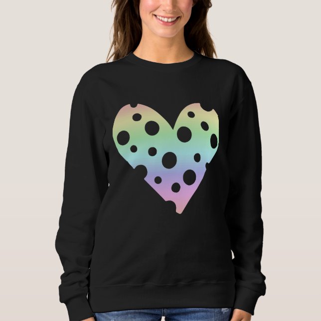 Sudadera Love Pastel Rainbow Love Heart (Anverso)