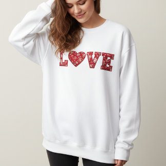 Sudadera LOVE Patchwork Sweatshirt