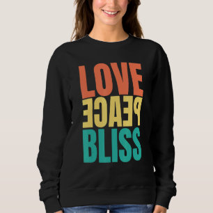 Sudadera Love Peace Bliss Mujeres Hombres Human Vintage Ret