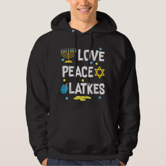 Sudadera Love Peace Latkes Hanukkah Chanukah Jewish Funny G