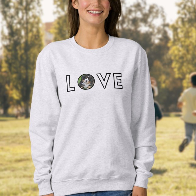 Sudadera LOVE Personalizado foto madre del perro (Subido por el creador)
