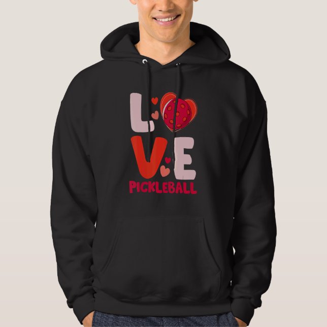 Sudadera Love Pickleball Heart Valentines For Player Kids G (Anverso)