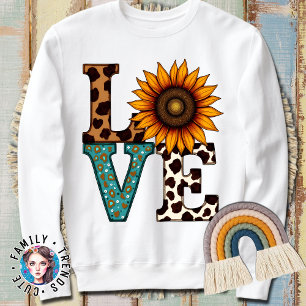 Sudadera LOVE Piel de vaca Leopard Sunflower