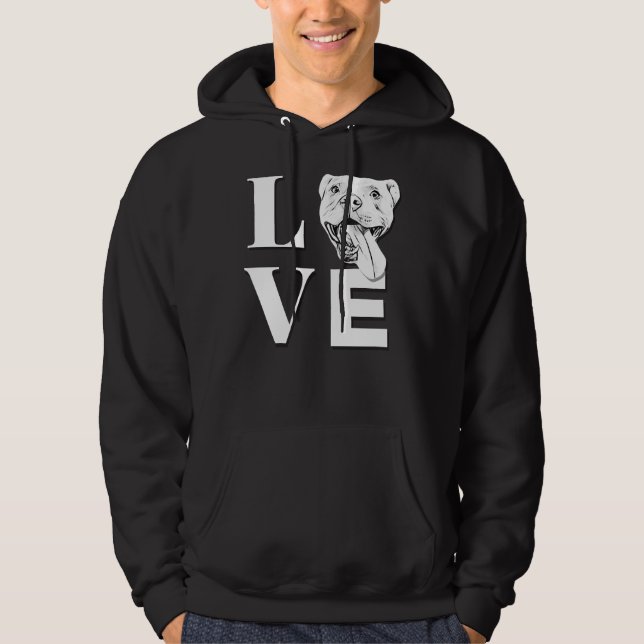 Sudadera Love Pit Bulls Designer Pitbull L O V E (Anverso)