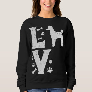 Sudadera Love Poodle Standard Miniatura Juguete Mascota Per