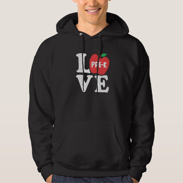 Sudadera Love Pre K Apple Student Teacher (Anverso)