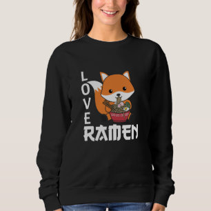 Sudadera Love Ramen Cute Fox Kawaii Foxes