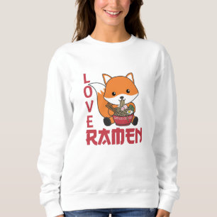 Sudadera Love Ramen Cute Fox Kawaii Foxes