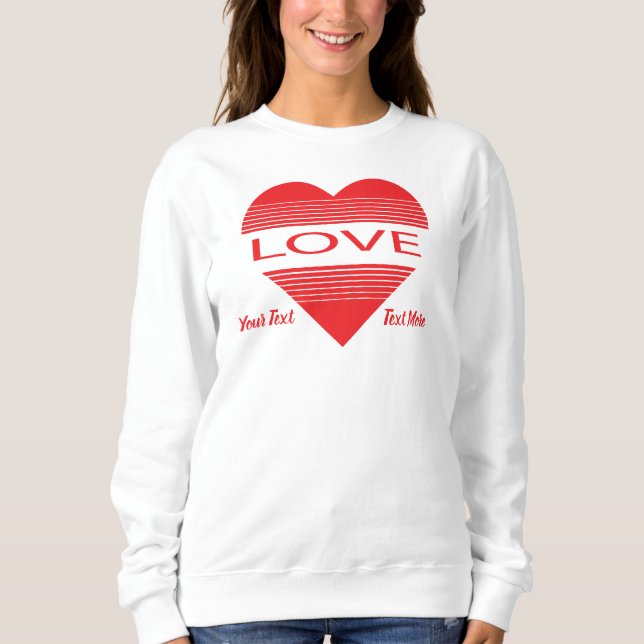 Sudadera Love & Romance Concept Design with Heart Elements (Anverso)