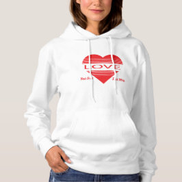 Sudadera Love & Romance Concept Design with Heart Elements