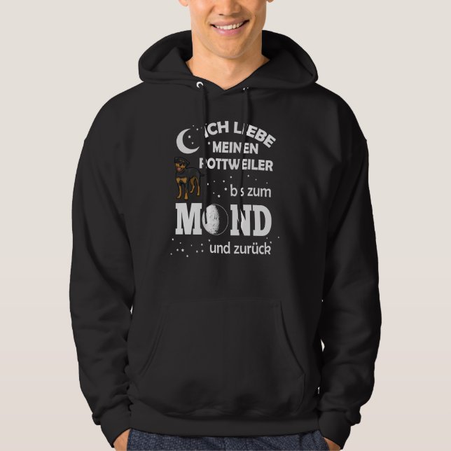 Sudadera Love Rottweiler Moon (Anverso)