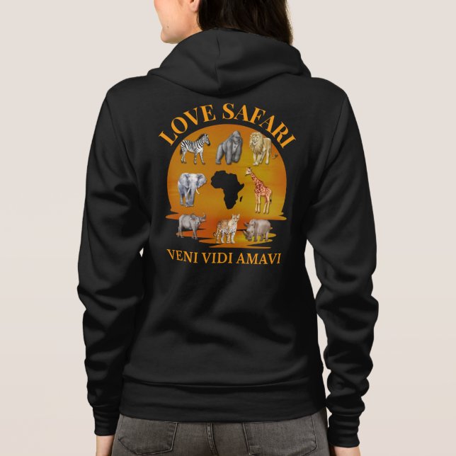Sudadera LOVE SAFARI Veni Vidi Amavi Grupo Reunión (Reverso)
