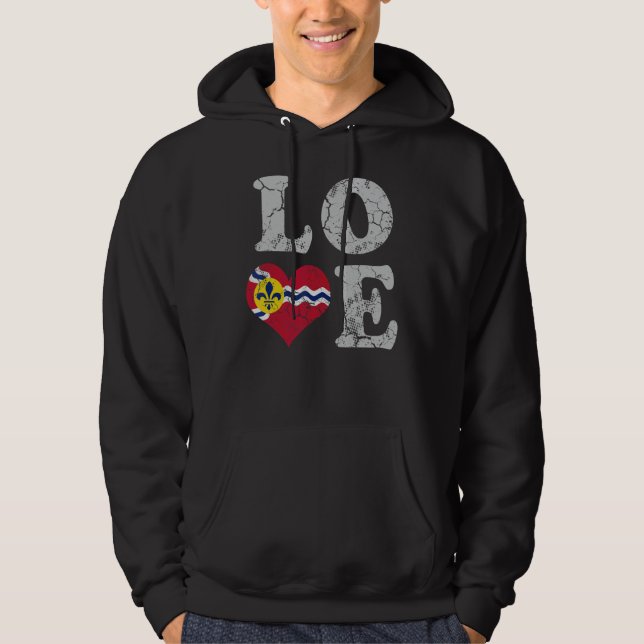 Sudadera Love St Louis Flag Home Family St Louisan Missouri (Anverso)