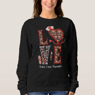 Sudadera Love Stethoscope Heart Leopard Nurse Funda Manger