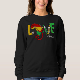 Sudadera Love Stethoscope Scrub Life Black History Mes Af