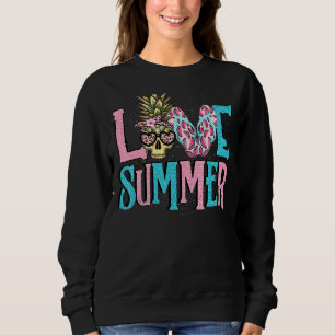 Sudadera Love Summer Pineapple Skull Watermelon Summer Fru