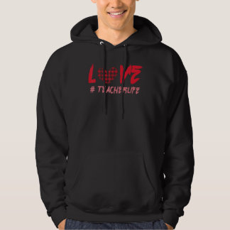 Sudadera Love Teacher Life Lots Of Hearts Valentine Day Cou