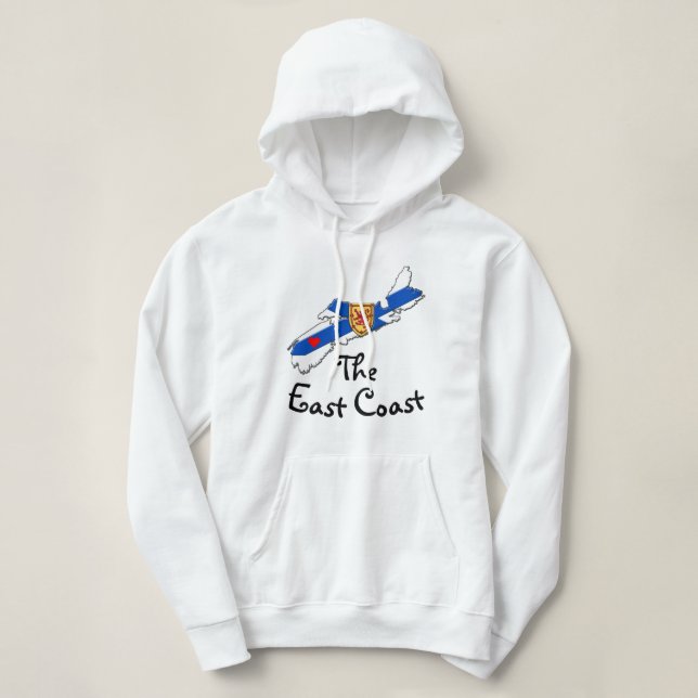 Sudadera Love The East Coast Heart Nova Scotia shirt (Diseño del anverso)