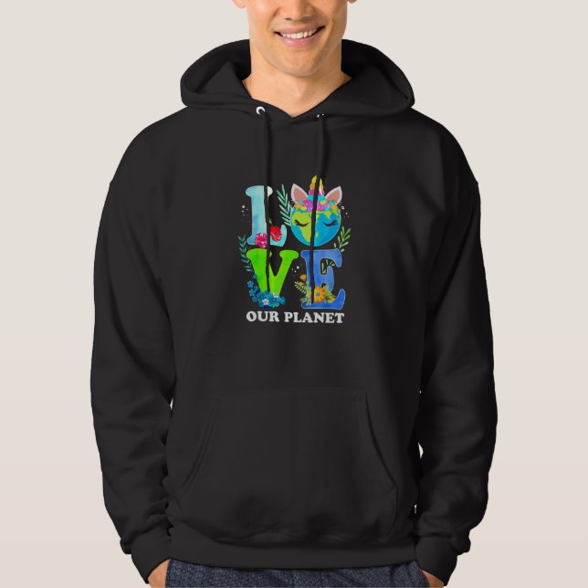 Sudadera Love Unicorn Earth Day 2023 Our Planet Environment (Anverso)