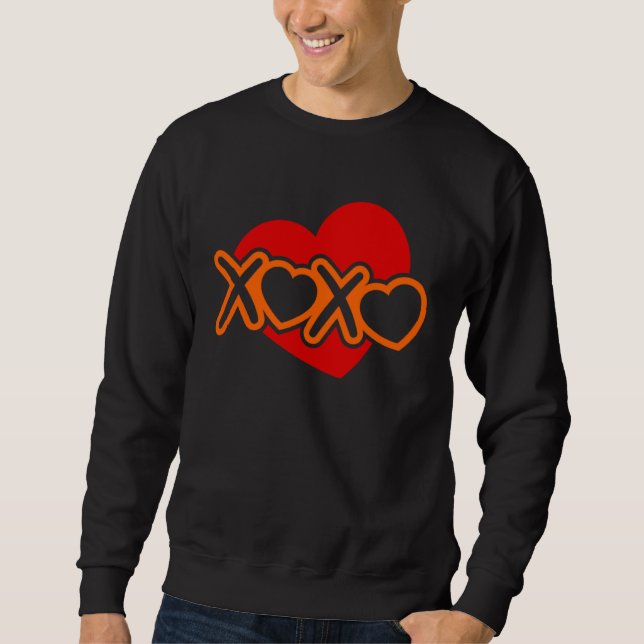 Sudadera Love Valentine s Day Couple Relationship Heart  In (Anverso)