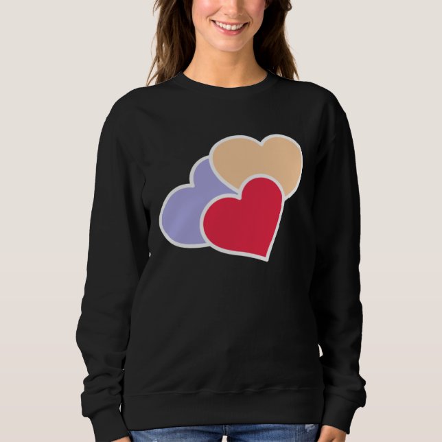 Sudadera Love Valentine s Day Couple Relationship Heart  In (Anverso)