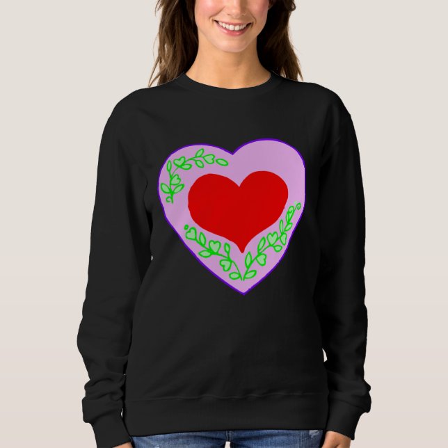 Sudadera Love Valentine s Day Couple Relationship Heart  In (Anverso)