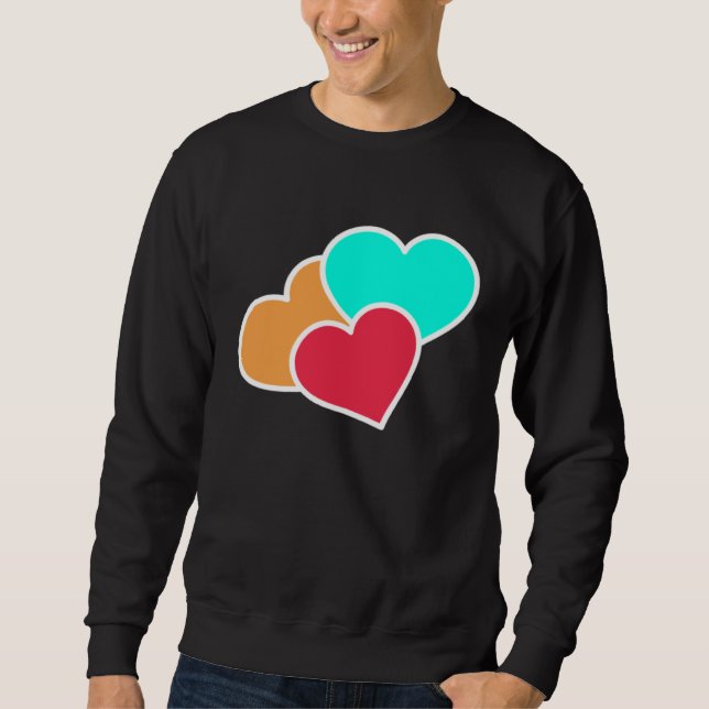 Sudadera Love Valentine s Day Couple Relationship Heart In  (Anverso)